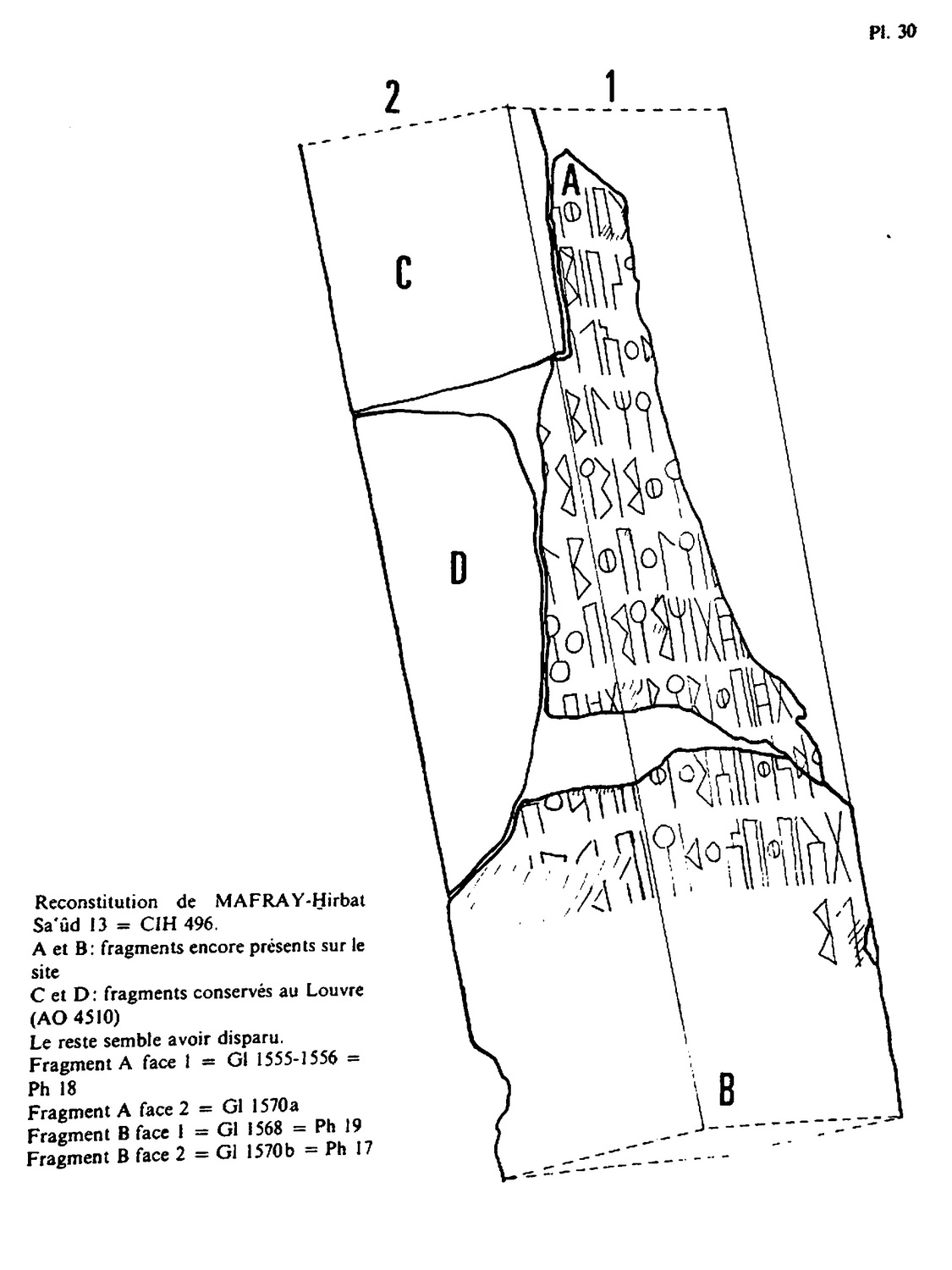 Reconstruction of the pillar Robin and Ryckmans, Jacques 1980: pl. 30 Image free from copyright